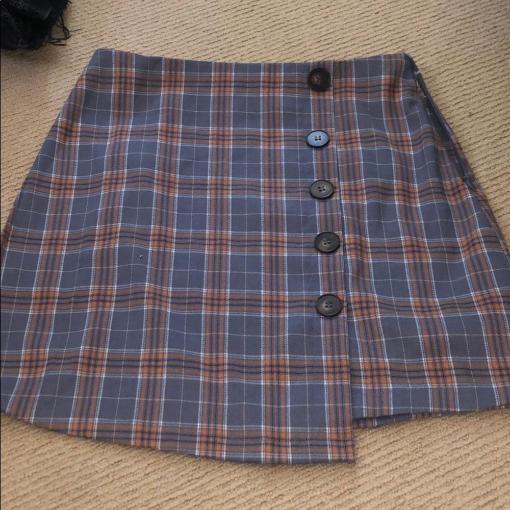 plaid Mini skirt